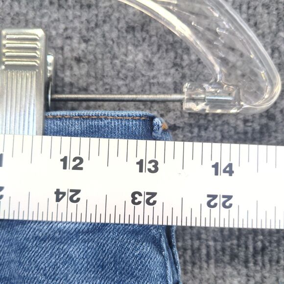 True Religion Women's Starr High Rise Cropped Straight Jeans Blue 27 Distressed - Picture 10 of 11